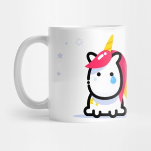 sad cute unicorn tears Mug